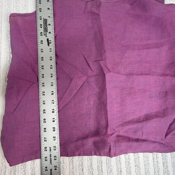 Nino Wong Womens Tank Top & Pants Outfit Set Purple Lagenlook Canvas Lightweight - Picture 5 of 15